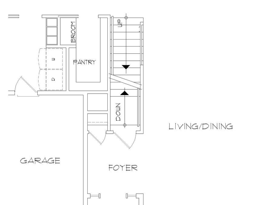 Basement Stair Location image for Mascord --Basement Stair Location