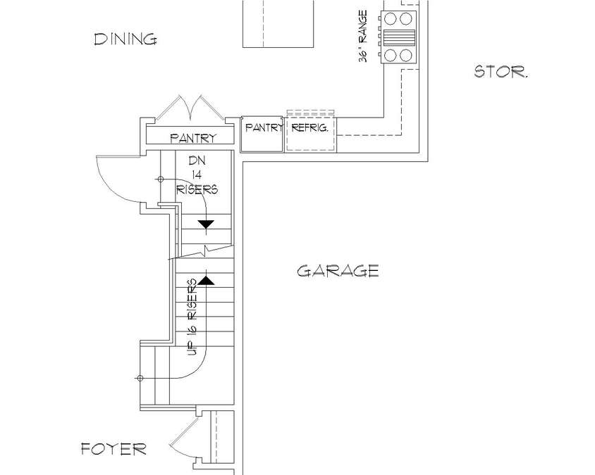 Basement Stair Location image for Mascord --Basement Stair Location