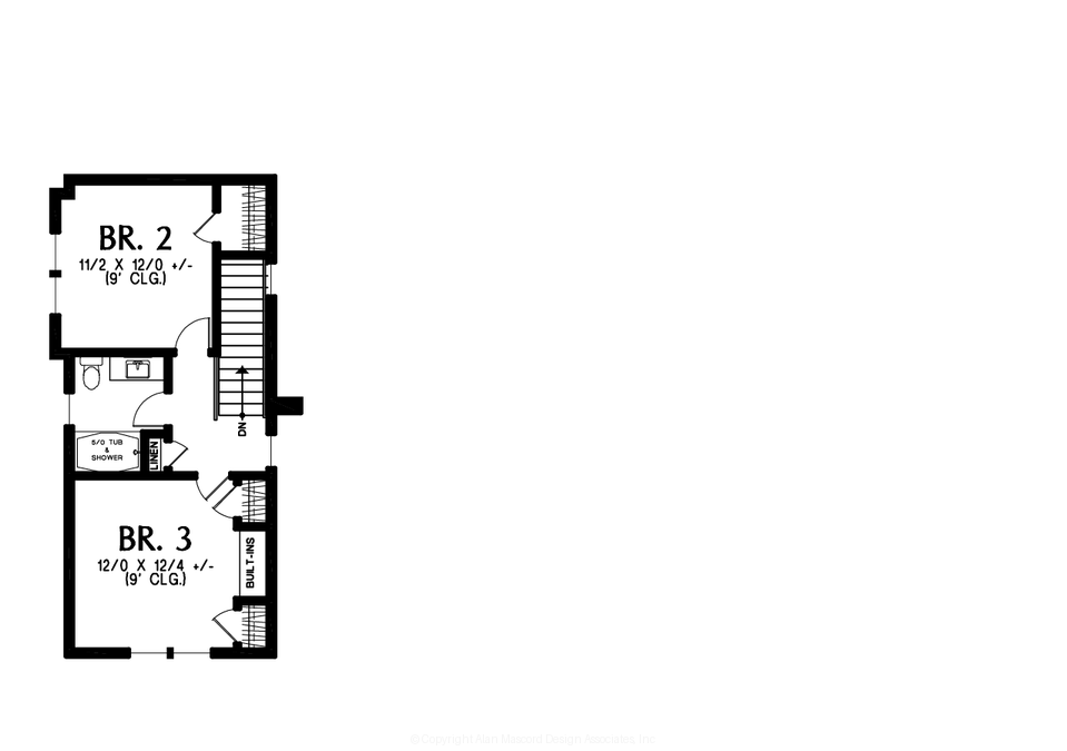 Upper Floor Plan image for Mascord --Upper Floor Plan