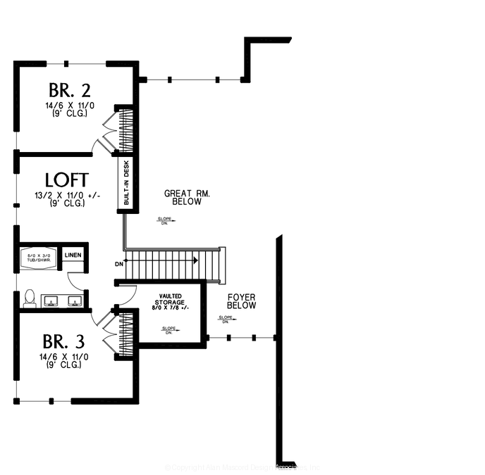 Upper Floor Plan image for Mascord --Upper Floor Plan
